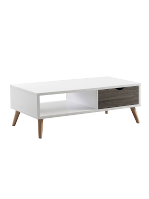 Barrios Transitional Coffee Table Distressed Gray/white - Iohomes