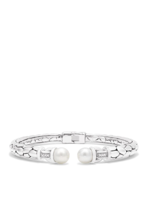 Effy 925 Sterling Silver Cultured Pearl Bangle