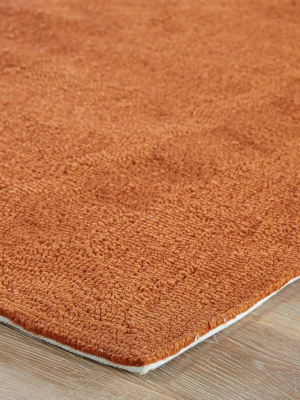 Bough Out Indoor/ Outdoor Floral Orange & Taupe Area Rug