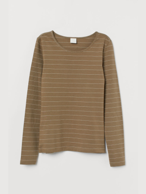 Long-sleeved Jersey Top