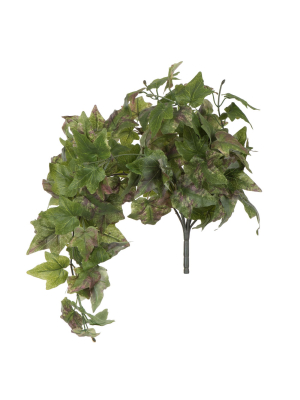 Vickerman 25" Artificial Green Hanging Ivy Bush.