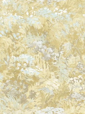 Floral Wallpaper In Off-white And Yellow From The French Impressionist Collection By Seabrook Wallcoverings