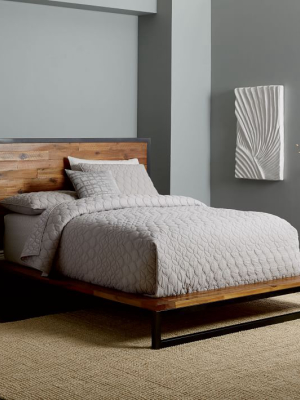 Logan Industrial Platform Bed - Natural