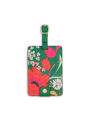 Getaway Luggage Tag - Emerald Super Bloom