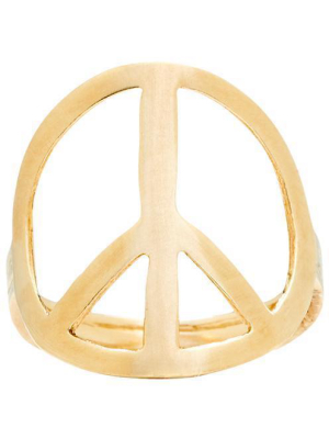 Large Peace Sign Ring