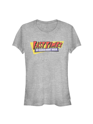 Junior's Fast Times At Ridgemont High Retro Logo T-shirt