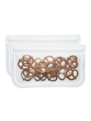 (re)zip Leak-proof Clear Reusable Storage Snack Bag - 2ct