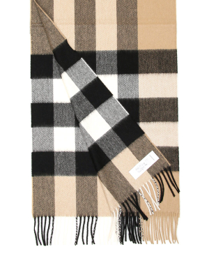 Burberry Icon Check Fringed Scarf