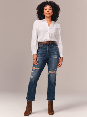 Curve Love Ultra High Rise Ankle Straight Jeans