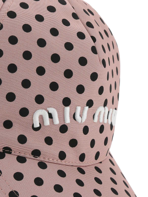 Miu Miu Polka Dot Baseball Cap