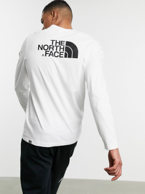 The North Face Easy Long Sleeve T-shirt In White