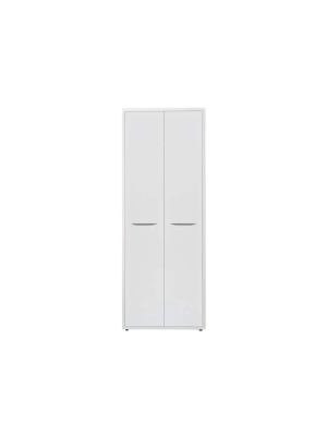 Gammel High Bookcase With Doors - White