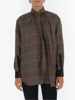 Burberry Pussybow Checked Blouse