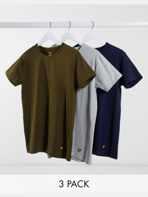 Lyle & Scott 3 Pack T-shirt In Multi