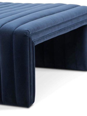 Augustine 36" Ottoman, Sapphire Navy