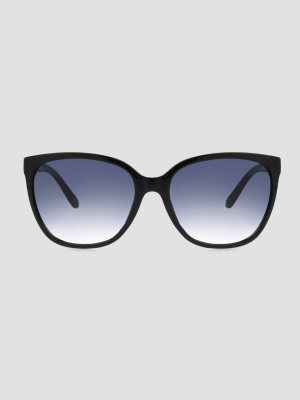 Women's Square Plastic Sunglasses - A New Day™ Black