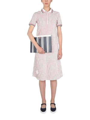 Thom Browne Rwb Stripe Midi Skirt