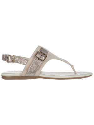 Hogan Buckle Detail Thong Sandals