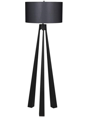 Noir Lore Black Floor Lamp With Shade