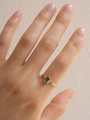 Oval Emerald Wisp Ring