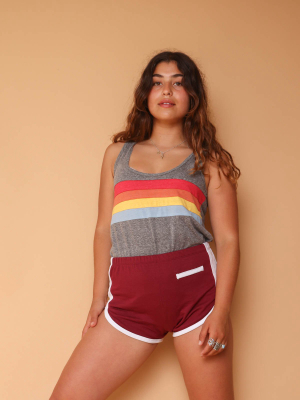 CAMP Collection Roller Girl Contrast Shorts - Red - Sale: 40% Off, Shorts, Casual