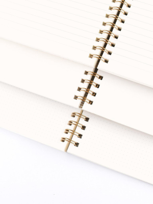 Large Mint Cloth Spiral Notebook