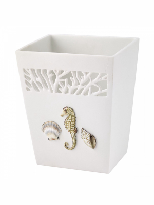 Avanti Destin Wastebasket - White