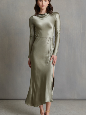 Moon Dance Long Sleeve Maxi Dress - Sage