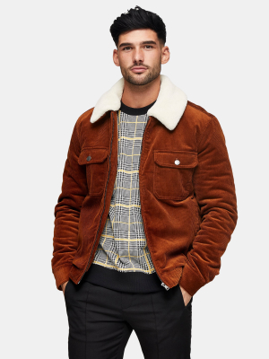 Brown Corduroy Harrington Jacket