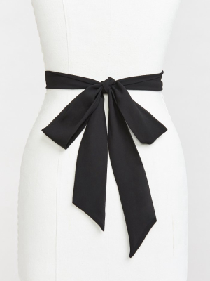 Bridesmaid Sash ~ Black Chiffon