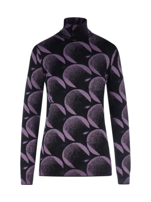 Prada Graphic Intarsia Turtleneck Jumper