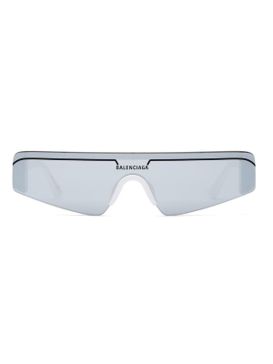 Balenciaga Eyewear Logo Biker Sunglasses