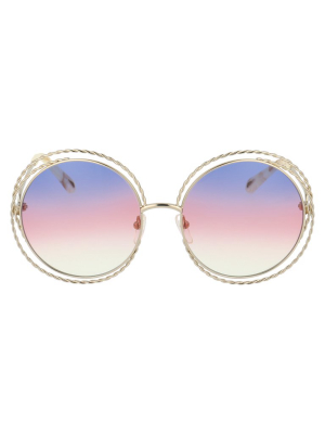 Chloé Eyewear Carlina Twist Round Sunglasses