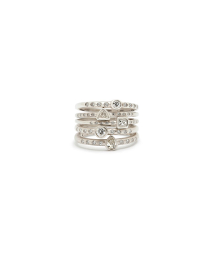 Amalfi Silver Stack Rings