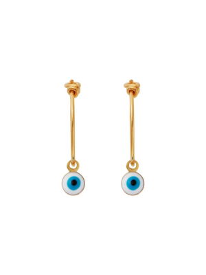 Eye Charm Hoops Slv-yp-l