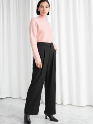 Duo Pleat High Rise Trousers