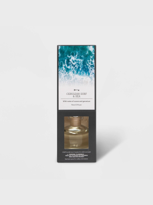 2.02 Fl Oz Cerulean Surf And Sea Oil Reed Diffuser - Threshold™