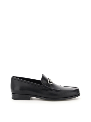 Salvatore Ferragamo Gancini Reversible Plaque Moccasins