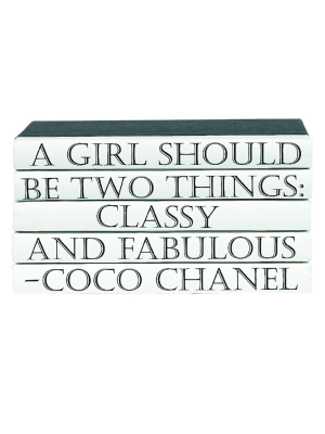 Blu Books - Quotations Series: Coco Chanel / "a Girl Should Be..."