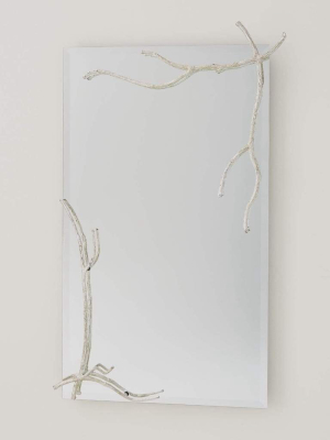 Global Views Twig Mirror-silver Leaf