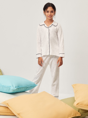 Organic Cotton Printed Long Pajamas