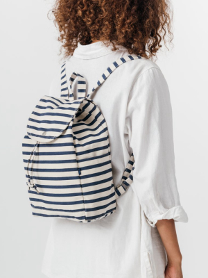 Drawstring Backpack - Sailor Stripe