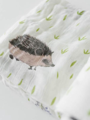 Deluxe Muslin Swaddle Blanket - Hedgehog