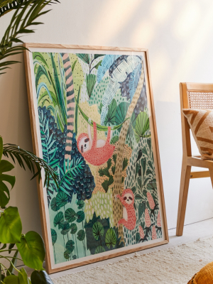 Ambers Textiles Jungle Sloth Art Print