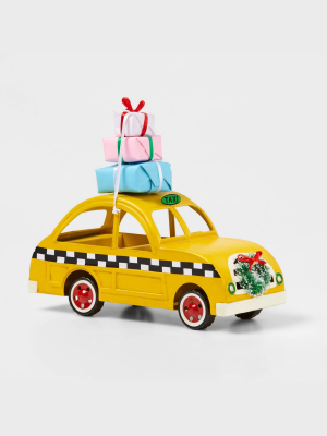 Small Taxi Car With Presents On Top Decorative Figurine - Wondershop™