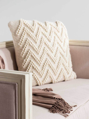 Juan Chevron Loop Pillow Natural