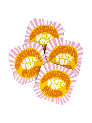 4pk Sunshine Canteen Vibes Coasters - Society6