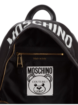 Moschino Teddy Logo Print Backpack