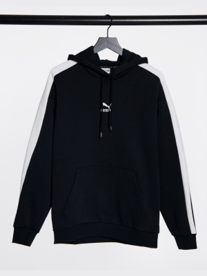 Puma Iconic T7 Oversized Hoodie In Black