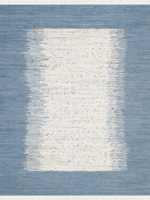 Montauk Border Ivory/dark Blue Area Rug